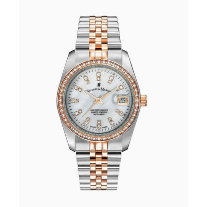 Jacques Du Manoir Inspiration Elegance NROP.23 women's watch with mother of pearl dial