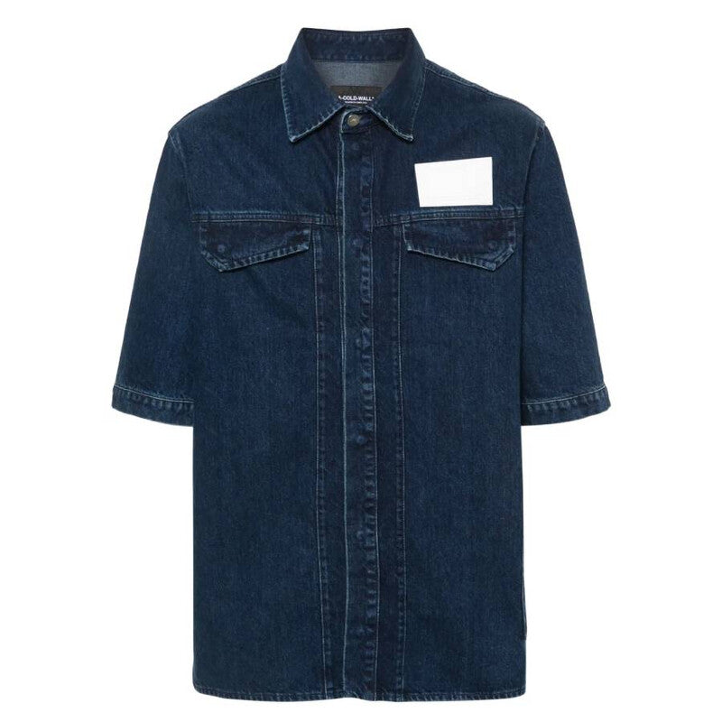A Cold Wall Discourse Cotton Denim Shirt ACWMSH135-INDIGO men's shirt in blue