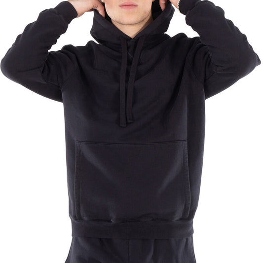 A Cold Wall Essential Cotton Drawstring Hoodie ACWMW178-ONYX men's hoodie in black