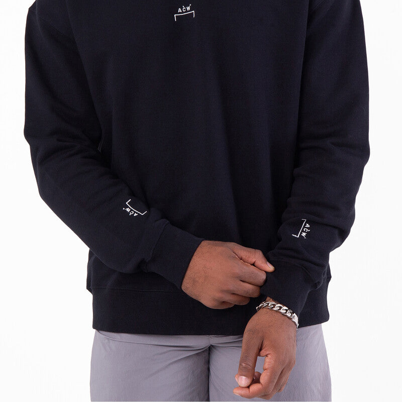 A Cold Wall Essential Cotton Jersey Sweatshirt ACWMW080-BLACK men's sweater in black