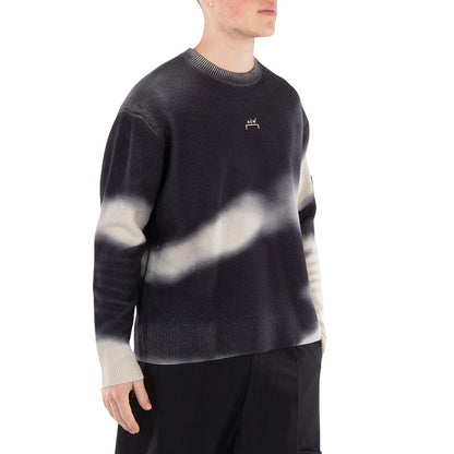 A Cold Wall Gradient Crew Knit Pullover Sweater ACWMK086-ONYX men's sweater in black