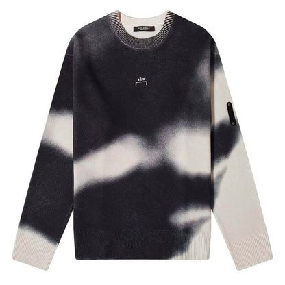 A Cold Wall Gradient Crew Knit Pullover Sweater ACWMK086-ONYX men's sweater in black
