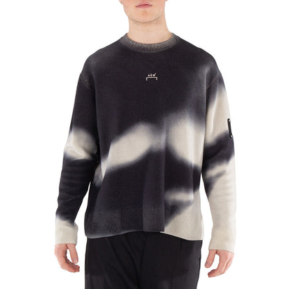 A Cold Wall Gradient Crew Knit Pullover Sweater ACWMK086-ONYX men's sweater in black