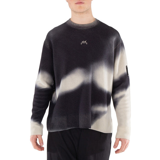 A Cold Wall Gradient Crew Knit Pullover Sweater ACWMK086-ONYX men's sweater in black