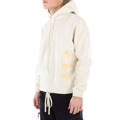 A Cold Wall Shroud Cotton Hoodie ACWMW205-BEIGE men's hoodie in beige