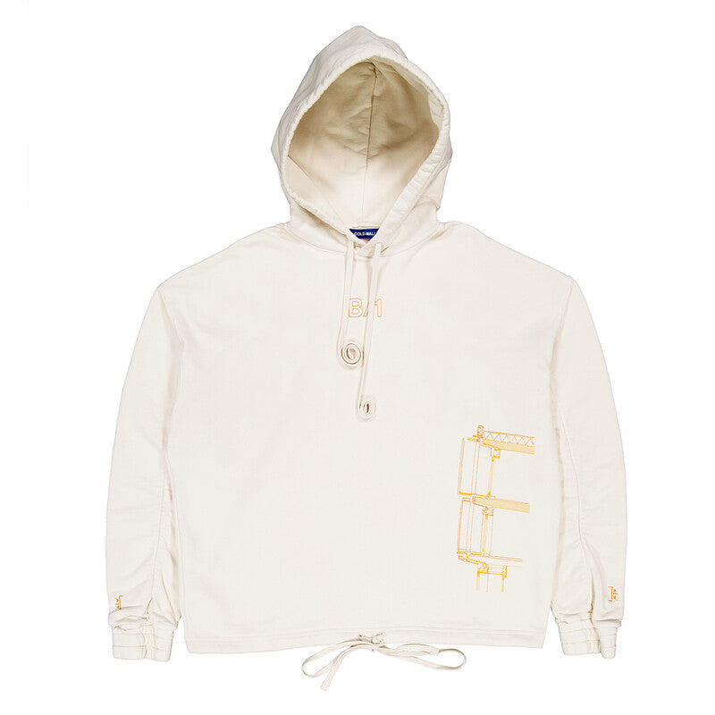 A Cold Wall Shroud Cotton Hoodie ACWMW205-BEIGE men's hoodie in beige