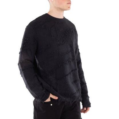 A Cold Wall Woolen Frontage Jumper ACWMK169-BLACK men's sweater in black