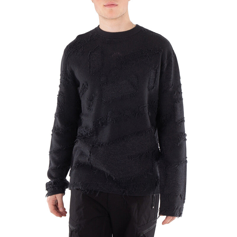A Cold Wall Woolen Frontage Jumper ACWMK169-BLACK men's sweater in black