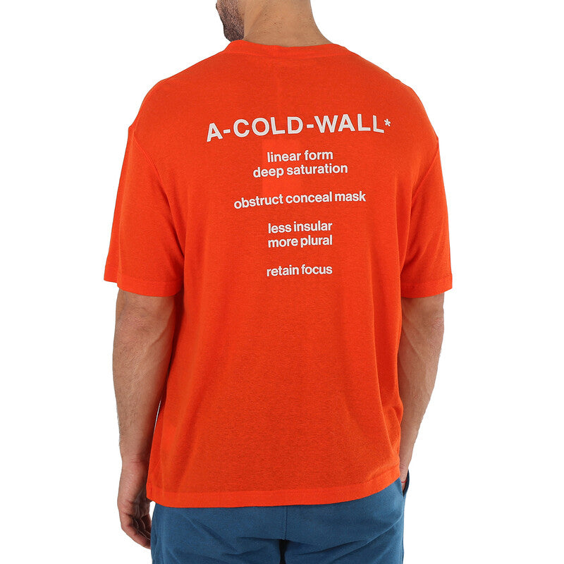 A Cold Wall Artisan Logo Print Crewneck T-Shirt ACWMTS075B-MIDGRE men's t-shirt in mid grey