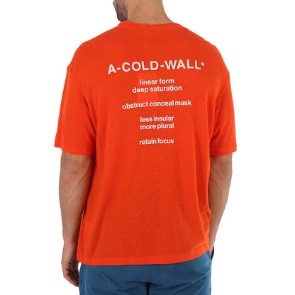 A Cold Wall Artisan Logo Print Crewneck T-Shirt ACWMTS075B-MIDGRE men's t-shirt in mid grey