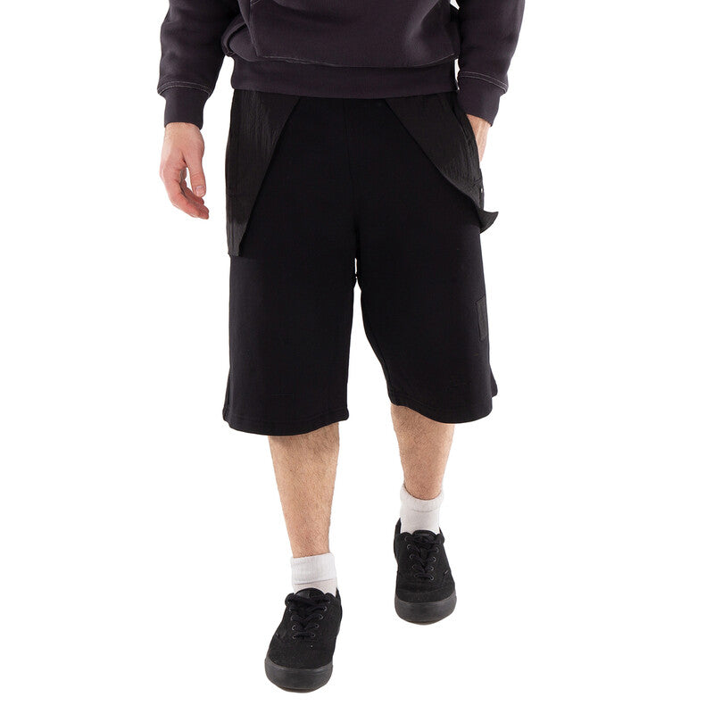 A Cold Wall Overlay Cotton Sweatshorts ACWMB285-ONYX men's shorts in black