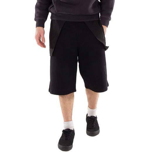 A Cold Wall Overlay Cotton Sweatshorts ACWMB285-ONYX men's shorts in black