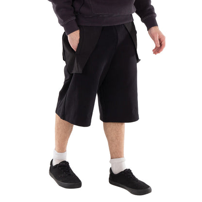 A Cold Wall Overlay Cotton Sweatshorts ACWMB285-ONYX men's shorts in black
