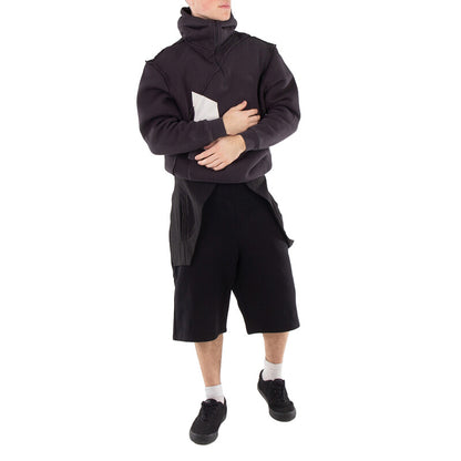 A Cold Wall Overlay Cotton Sweatshorts ACWMB285-ONYX men's shorts in black