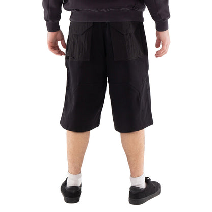 A Cold Wall Overlay Cotton Sweatshorts ACWMB285-ONYX men's shorts in black