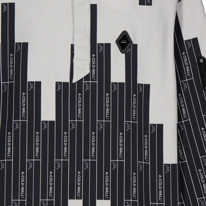 A Cold Wall Vector Monogram Long-Sleeve Cotton Polo Shirt ACWMSH110 men's polo in mid grey
