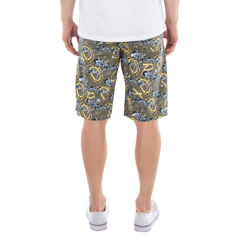 A.P.C. Graphic-Print Vince Cotton Shorts COGXQ-H10200-VERT men's shorts in green