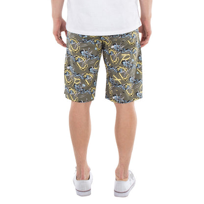 A.P.C. Graphic-Print Vince Cotton Shorts COGXQ-H10200-VERT men's shorts in green