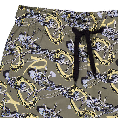 A.P.C. Graphic-Print Vince Cotton Shorts COGXQ-H10200-VERT men's shorts in green