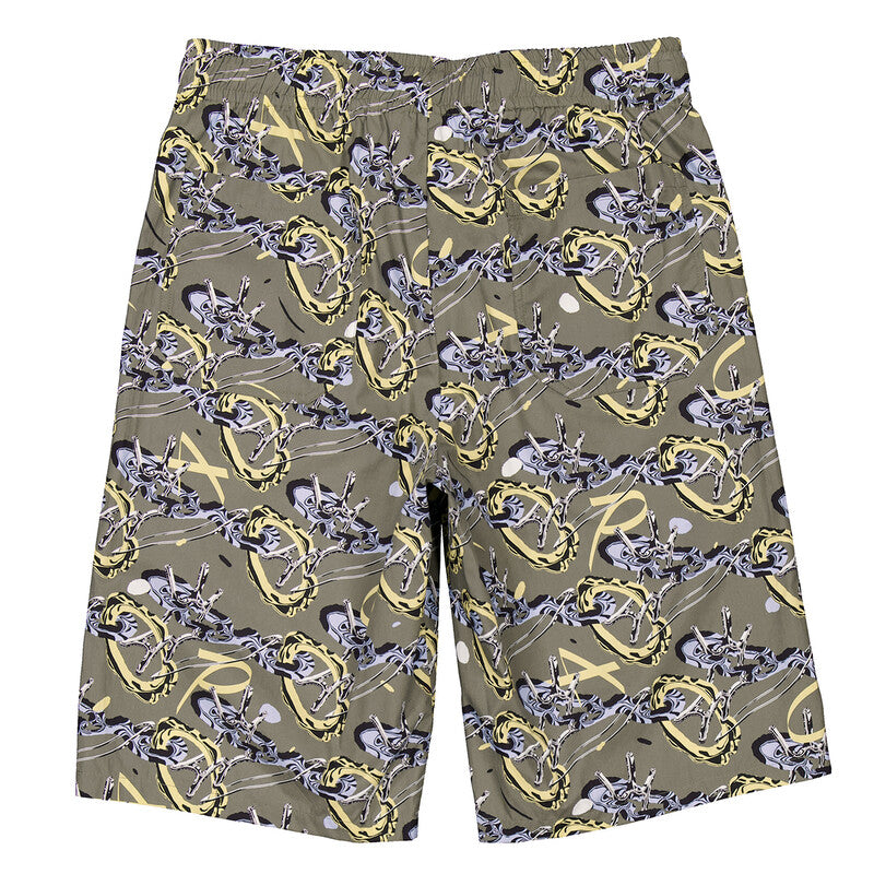A.P.C. Graphic-Print Vince Cotton Shorts COGXQ-H10200-VERT men's shorts in green