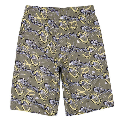 A.P.C. Graphic-Print Vince Cotton Shorts COGXQ-H10200-VERT men's shorts in green