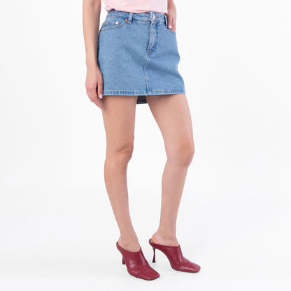 A.P.C. Mini Denim Skirt COHCW-F06093-INDIGO DELAVE women's skirt in indigo