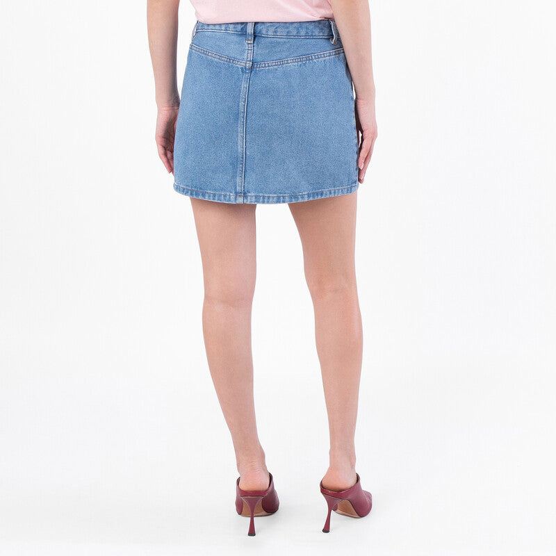 A.P.C. Mini Denim Skirt COHCW-F06093-INDIGO DELAVE women's skirt in indigo