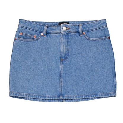 A.P.C. Mini Denim Skirt COHCW-F06093-INDIGO DELAVE women's skirt in indigo