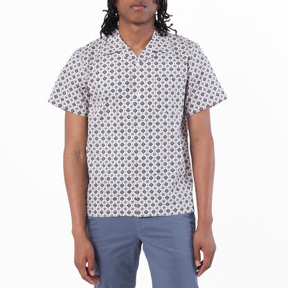 A.P.C. Pattern-Printed Short-Sleeved Shirt COGXP-H12495-BLANC CASSE men's shirt in white