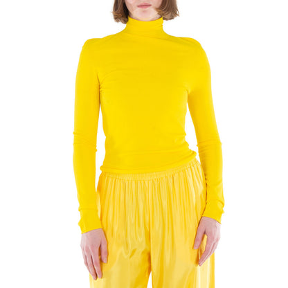 Acne Studios Turtleneck Long Sleeve Top A60483-BRIGHT YELLOW women's top in bright yellow