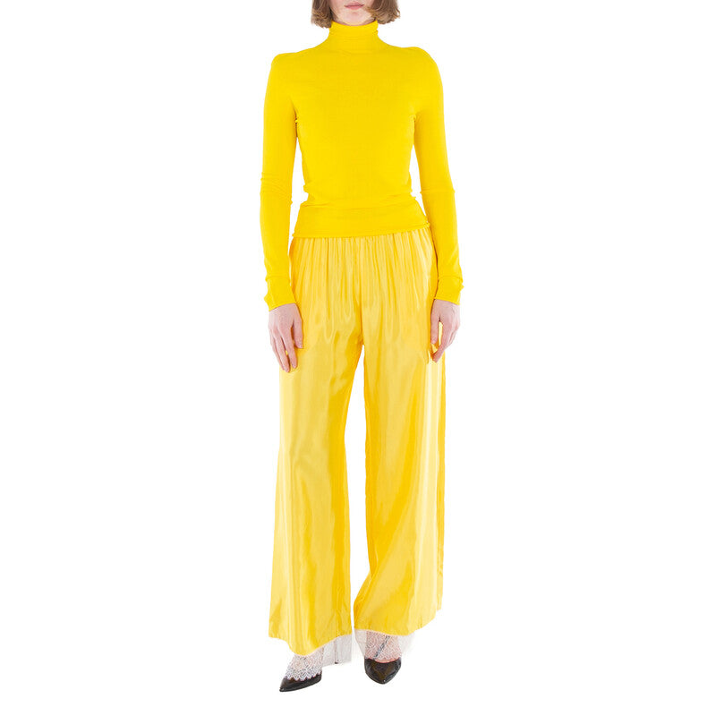Acne Studios Turtleneck Long Sleeve Top A60483-BRIGHT YELLOW women's top in bright yellow