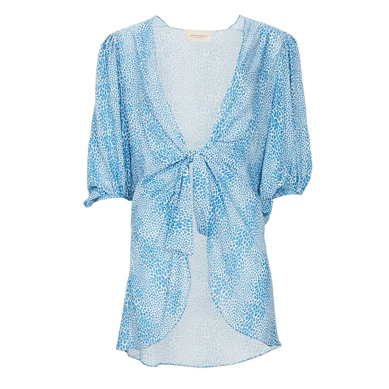 Adriana Degreas Voluminous Sleeve Knot Cover-Up 67611-Tortoise women's cover-up in Tortoise