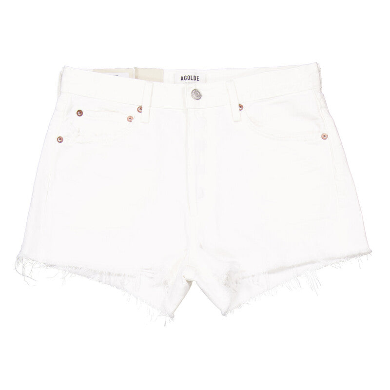 Agolde Parker Cut-Off Denim Shorts A026C-1183-DOUGH women's shorts in Clean White