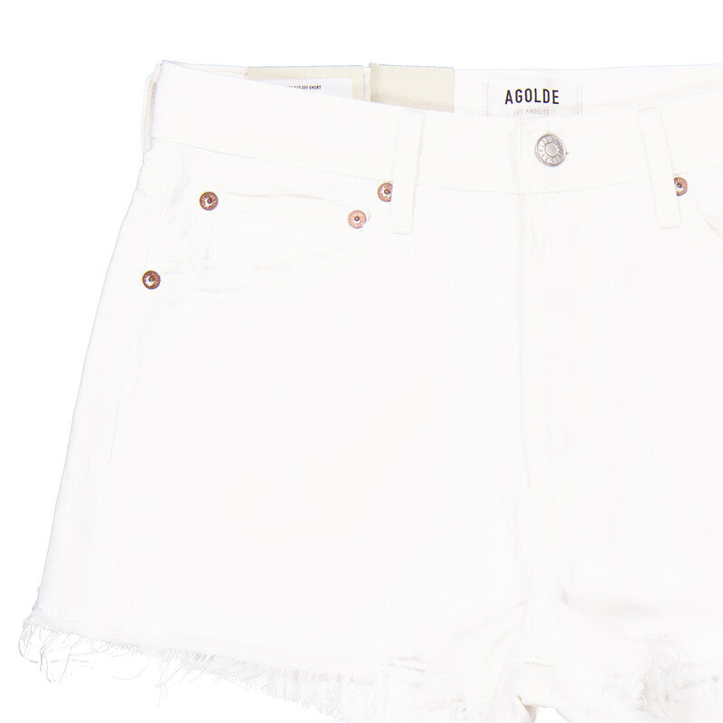 Agolde Parker Cut-Off Denim Shorts A026C-1183-DOUGH women's shorts in Clean White