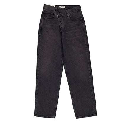 Agolde Shambles Criss Cross Jeans A097C-1157 women's jeans in Washed Black
