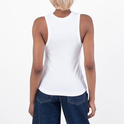Agolde Poppy Organic Cotton Tank A7056-1260-WHITE women's tank top in White