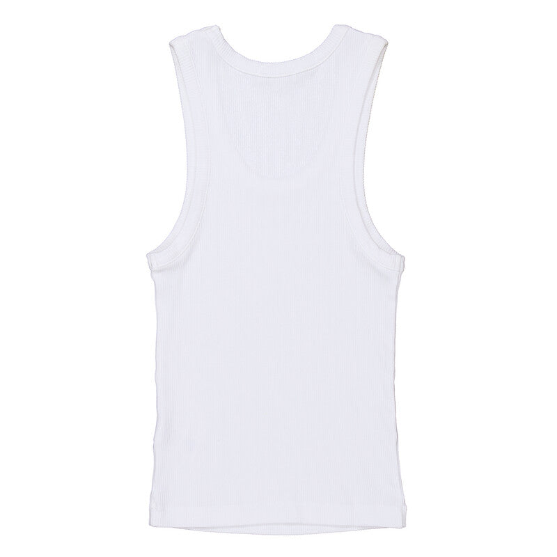 Agolde Poppy Organic Cotton Tank A7056-1260-WHITE women's tank top in White