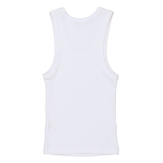 Agolde Poppy Organic Cotton Tank A7056-1260-WHITE women's tank top in White