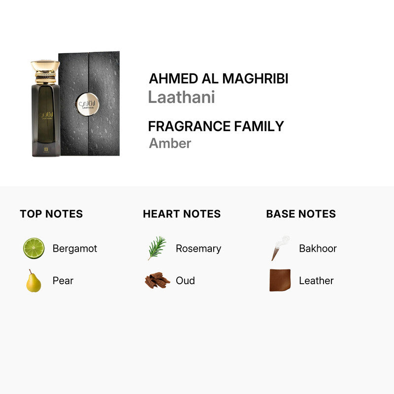 Ahmed Al Maghribi Unisex Laathani Extrait de Parfum Spray 2.7 oz