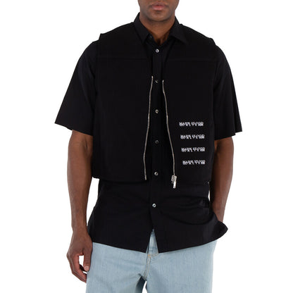 Alyx Embroidered Sleeveless Flood Reversible Vest AAMOU0420FA02-BLK0001 men's vest in black, product photo 1
