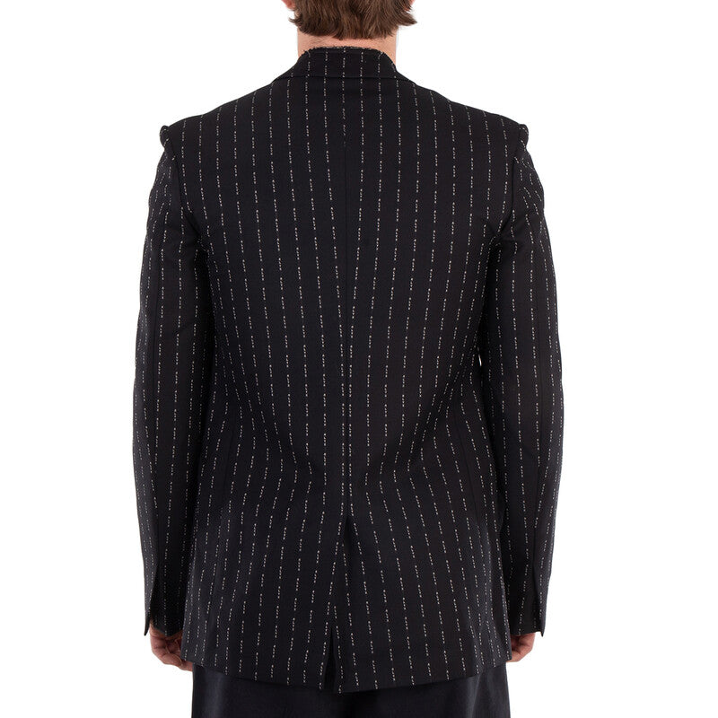 Alyx Pinstriped Embroidered Blazer AAUTA0113FA01-MTY0001 men's jacket in black and white, product photo 4