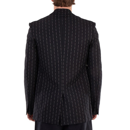 Alyx Pinstriped Embroidered Blazer AAUTA0113FA01-MTY0001 men's jacket in black and white, product photo 4