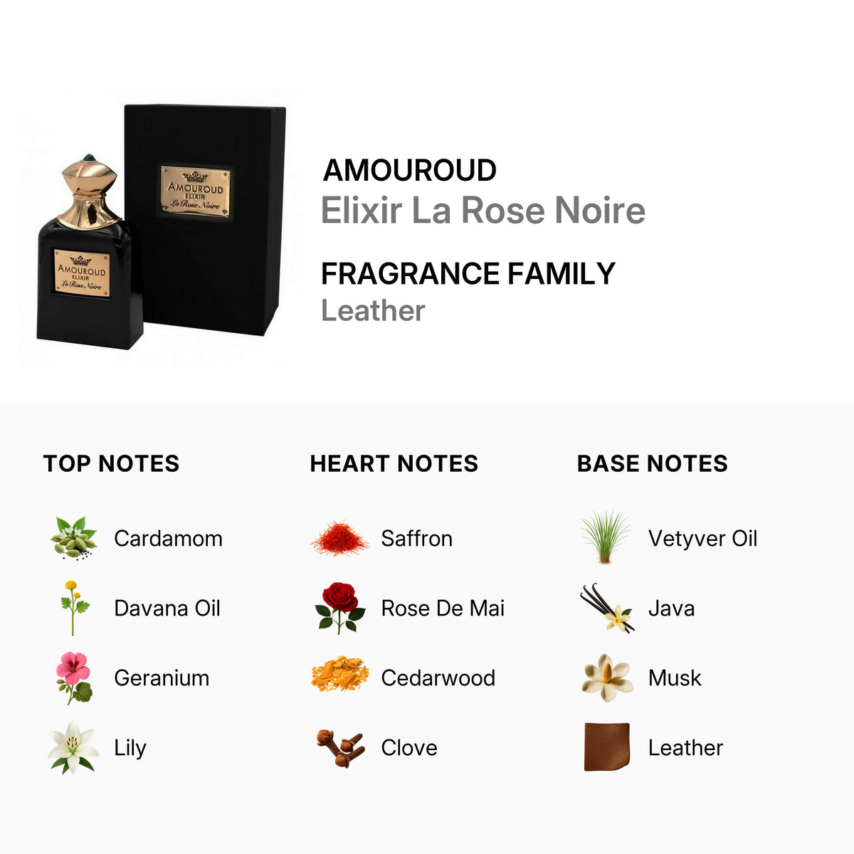 Amouroud Elixir La Rose Noire Unisex Eau de Parfum