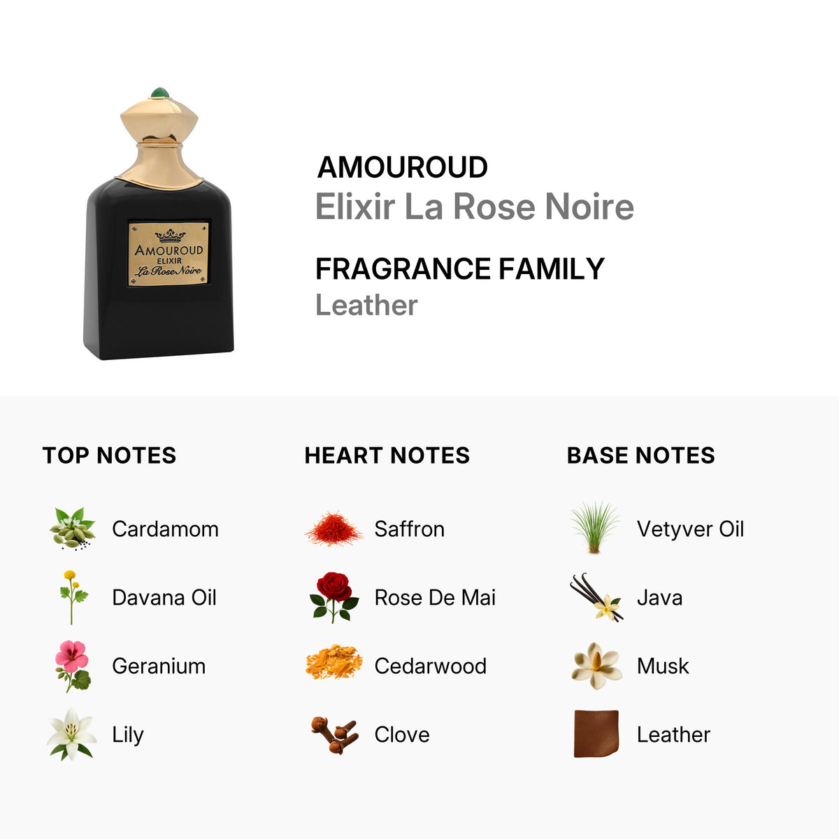 Amouroud Elixir La Rose Noire Unisex Eau de Parfum