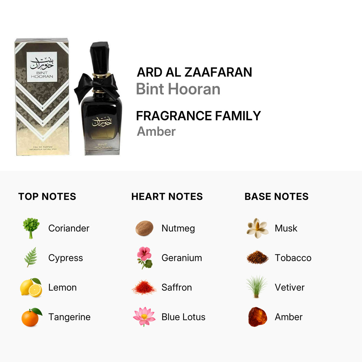 Ard Al Zaafaran Bint Hooran Eau de Parfum 100ml