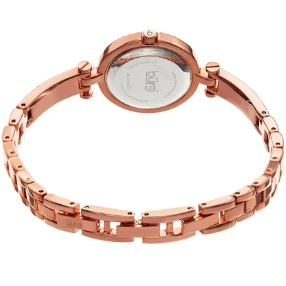 Burgi Quartz Gold Dial Women's Timepiece - BUR108RG