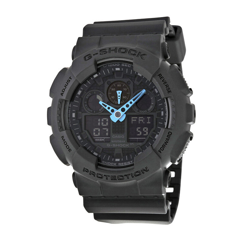 Casio Blue Face Stainless Steel Men's Luxury Watch - GA100C-8A