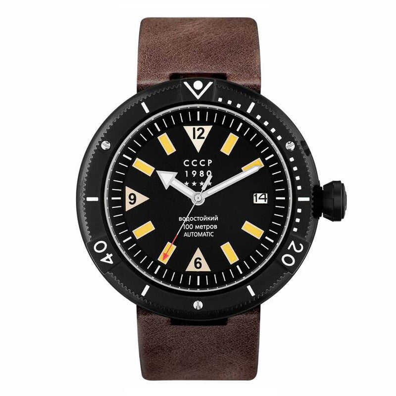CCCP Black Face Stainless Steel Men's Luxury Watch (Automatic Edition)