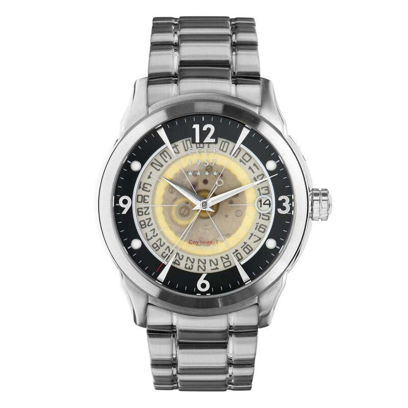 CCCP Black Face Stainless Steel Men's Luxury Watch (Automatic Edition) - CP-7001-11