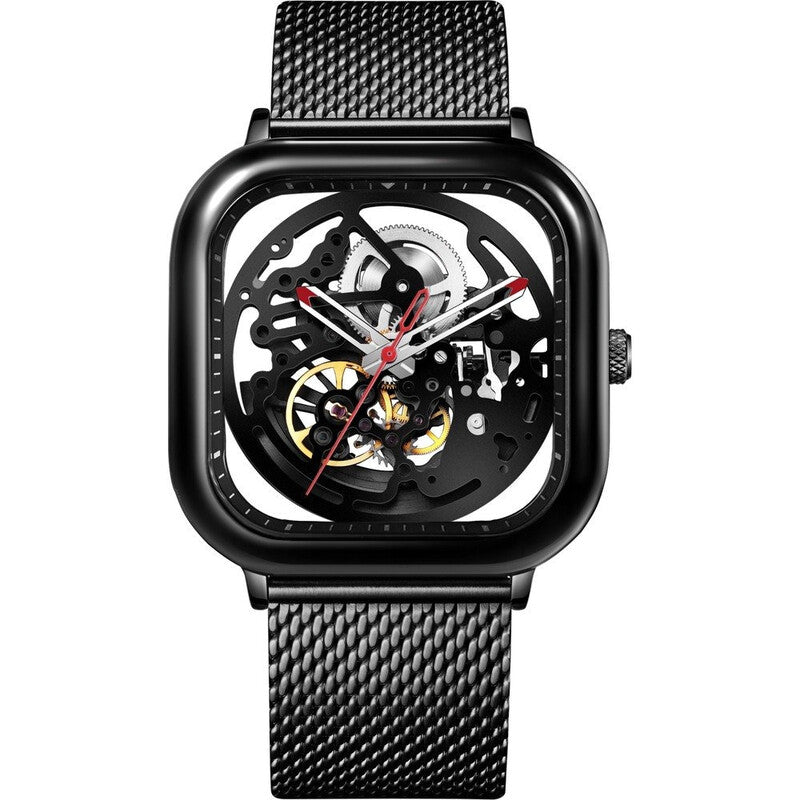 C-Series Black Face Stainless Steel Men's Luxury Watch (Automatic Edition) - Z011 BLBL W3